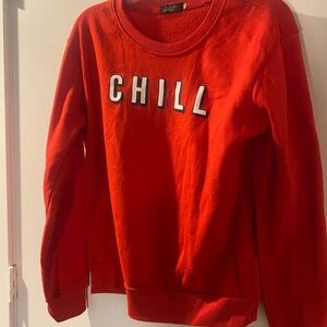 Red (Netflix &) “Chill” Sweater